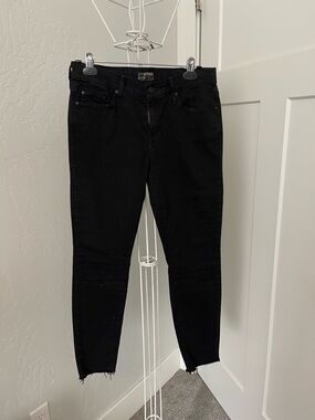 Mother Black Women's High-Rise Skinny Jeans mid rise good stretch! 27